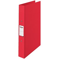 Rexel Choices Ring Binder, A4, 2 O-Ring, 25mm Capacity, Red