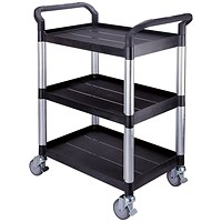 Black Open Service Trolley Cart 309620