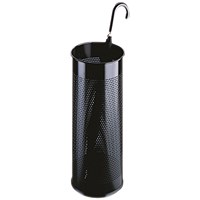 Umbrella/Waste Bin Perforated Black