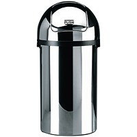 Push Bin, 50 Litre, Chrome