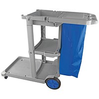 Multipurpose Janitorial Trolley Grey W500xD970xH1140mm 101272