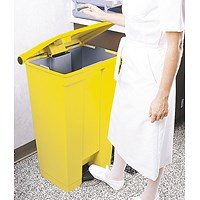 Step On Waste Container, 30.5 Litre, Yellow