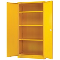 Hazardous Substance Storage Cabinet 72x36x18 inch c/w 3 Shelf Yellow