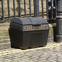 Victoriana Salt and Grit Bin without Hopper Feed, 400 Litre, Black