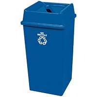 Paper Recycling Bin Base, 132.5 Litre, Blue