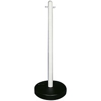 VFM White Free standing Post With Circular Plastic Base