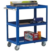 Works Blue 3-Tier Trolley 329944