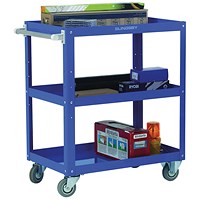 Works Blue 3-Tier Trolley 329946