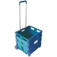 Folding Container Trolley Blue /Green 356684