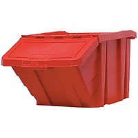 Heavy Duty Storage Bin With Lid Red 359519