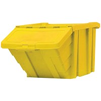 VFM Yellow Heavy Duty Storage Bin With Lid 359521