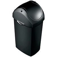 Swing Lid Plastic Bin, 40 Litre, Grey