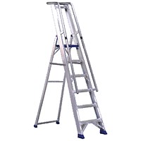 Aluminium 7 Steps Ladder With Platform 377857