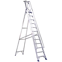 Aluminium 10 Steps Ladder With Platform 377860