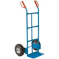 Traditional Tubular Hand Truck Capacity 100kg Blue 382070