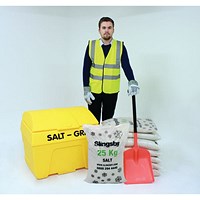 Winter Snow and Ice Clearance Starter Kits with 200kg White Salt, 200 Litre, Yellow