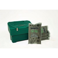 Salt and Grit Bin with Optional Locking with 100kg Brown Salt, 115 Litre, Green