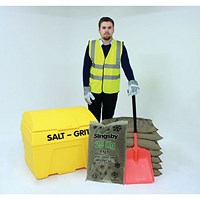 Winter Snow and Ice Clearance Starter Kits with 200kg Brown Rock Salt, 200 Litre, Yellow