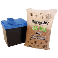 Economy Salt and Grit Bin Kit with 25kg De-icing Salt, 30 Litre, Yellow