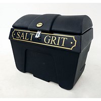 Victoriana Salt and Grit Bin with Hasp and Staple, 200 Litre, Black