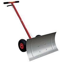 Snow Plough with Stainless Steel Blade, Red/Silver