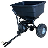 Towable Broadcast Salt Spreader, 90kg/80 Litre, Black