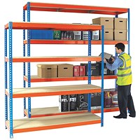 Heavy Duty Painted Additional Shelf 1500x600mm Orange/Zinc