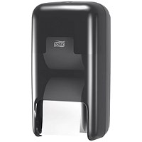 Tork OptiServe Coreless 2-Roll Toilet Roll Dispenser, Black