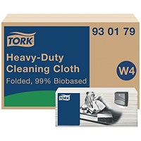 Tork Biobased Heavy-Duty Cleaning Cloth, White, Pack of 420 Tork Biobased Heavy-Duty Cleaning Cloth, White, Pack of 420