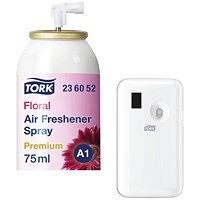 Tork A1 Air Freshener Spray Dispenser Refill, Floral, 75ml - Buy 12 Get Tork A1 Air Freshener Spray Dispenser Free