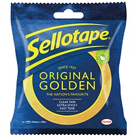 Sellotape Original Golden Tape, 24mmx50m, Pack of 24