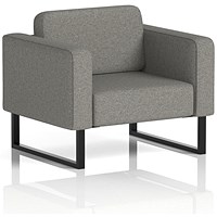 Brixworth Armchair, With Black Legs, In X2 Fabric, Number