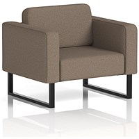 Brixworth Armchair, With Black Legs, In X2 Fabric, Theory