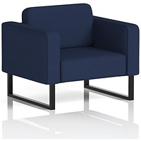 Brixworth Armchair, With Black Legs, In Synergy Fabric, Alike