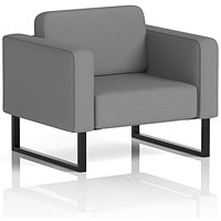 Brixworth Armchair, With Black Legs, In Synergy Fabric, Partner