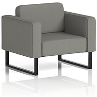 Brixworth Armchair, With Black Legs, In Yoredale Fabric, Hardraw