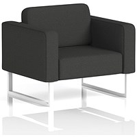 Brixworth Armchair, With White Legs, In Synergy Fabric, Mix