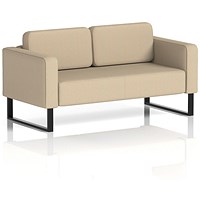 Brixworth 2 Seater Sofa, With Black Legs, In Yoredale Fabric, Gordale