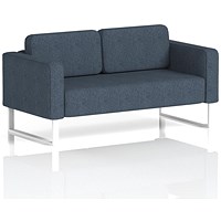 Brixworth 2 Seater Sofa, With White Legs, In Rivet Fabric, Crucible