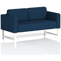 Brixworth 2 Seater Sofa, With White Legs, In X2 Fabric, Calculus