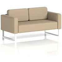 Brixworth 2 Seater Sofa, With White Legs, In Main Line Flax Fabric, Upminster