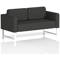 Brixworth 2 Seater Sofa, With White Legs, In Synergy Fabric, Mix