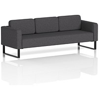 Brixworth 3 Seater Sofa, With Black Legs, In X2 Fabric, Arithmetic