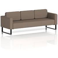 Brixworth 3 Seater Sofa, With Black Legs, In X2 Fabric, Theory