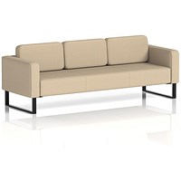 Brixworth 3 Seater Sofa, With Black Legs, In Yoredale Fabric, Gordale