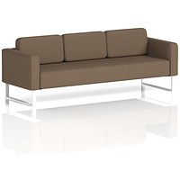 Brixworth 3 Seater Sofa, With White Legs, In Sumi Fabric, Osaka