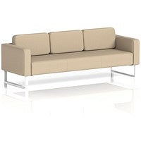 Brixworth 3 Seater Sofa, With White Legs, In Yoredale Fabric, Gordale