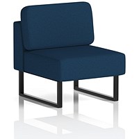 Brixworth Modular Seating Central Unit, With Black Legs, In X2 Fabric, Calculus