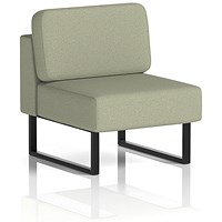 Brixworth Modular Seating Central Unit, With Black Legs, In Main Line Flax Fabric, Newbury