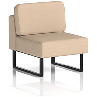 Brixworth Modular Seating Central Unit, With Black Legs, In Synergy Fabric, Affix